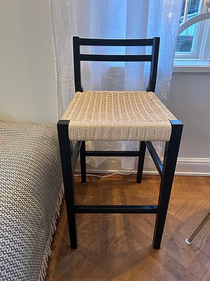 Designade kvalitets bar stolar 2 st svarta