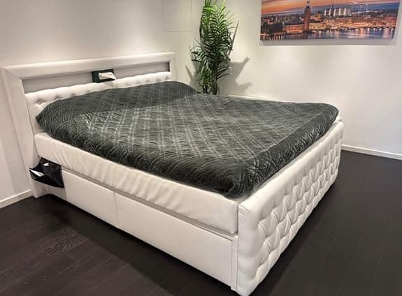 franco komplett sängpaket med förvaring och ledbelysning 180x200