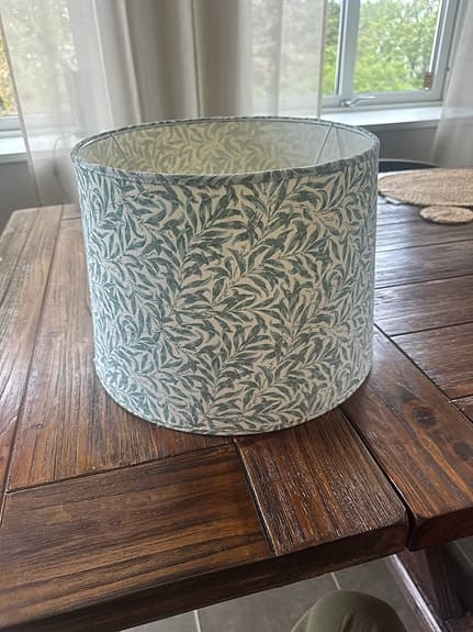 Textil lampskärm 55cm bred och 25cm hög