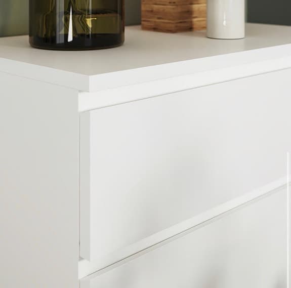 IKEA MALM Byrå med 6 lådor, vit