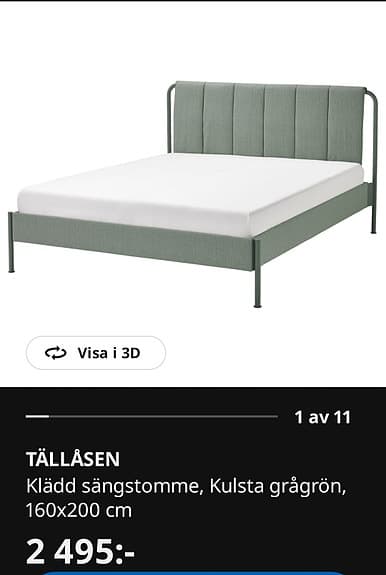 IKEA Tällåsen sängram 160x200 grön