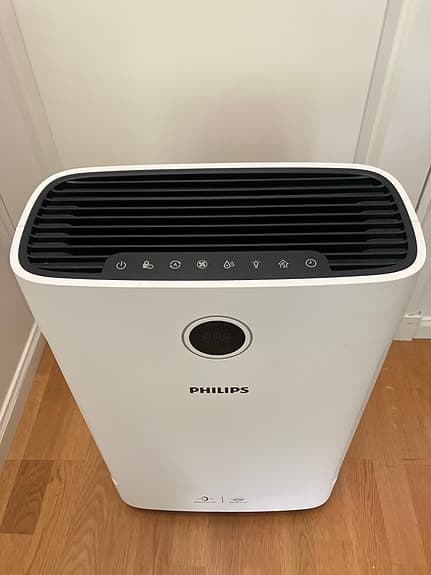 Philips luftrenare med luftfuktare vit
