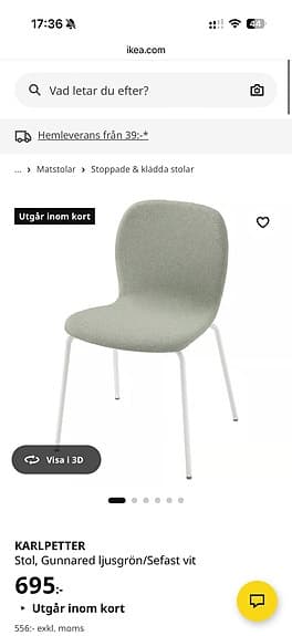 (mycket fint skick) utdragbart matbord + 2 stolar