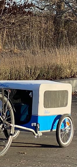 XLC DOGGY Hundcykelvagn blå/vit