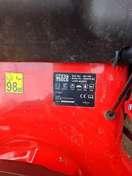Meec Tools gräsklippare bensin röd/svart