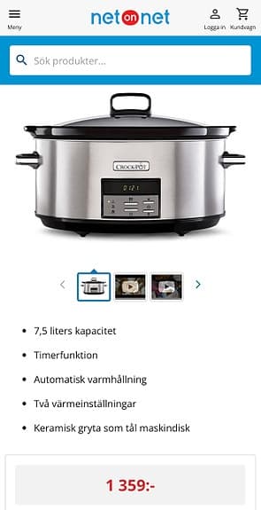 Crock-Pot Slow Cooker 7,5 L