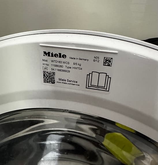 Miele WTD163 WCS kombinerad tvättmaskin/torktumlare vit