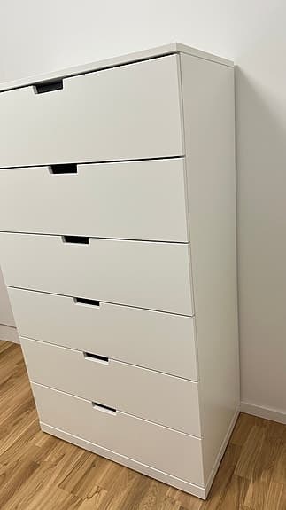 NORDLI Byrå med 6 lådor. NORDLI Chest of 6 drawers-80x145 cm