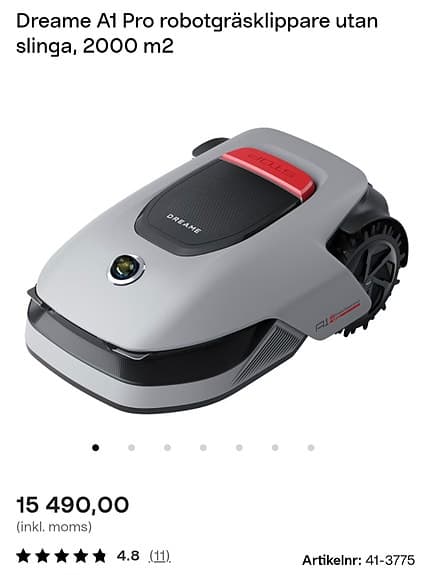 Dreame robotgräsklippare 2000kvm med Linkmodul