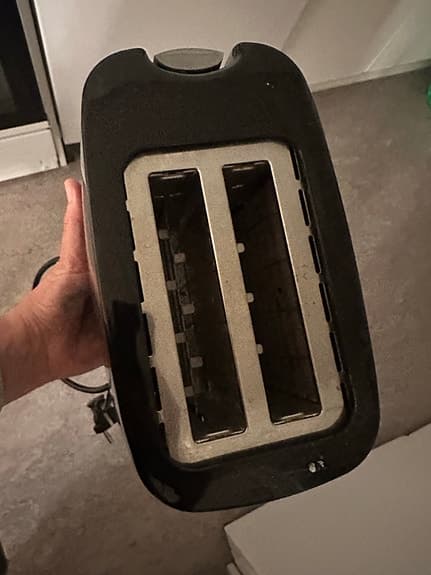 brödrost 2 skivor svart