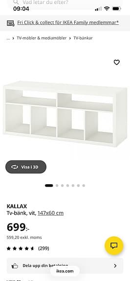 Tv-bänk från IKEA