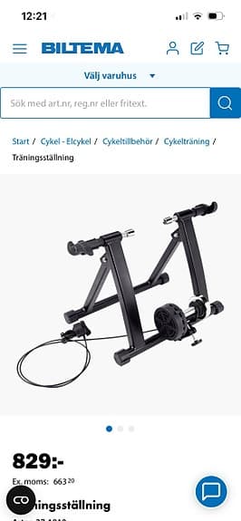 Cykel träningsställning svart
