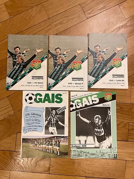 GAIS matchprogram 80-tal