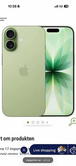 Apple iPhone 17  256GB grön