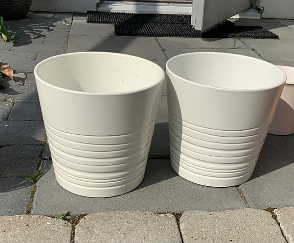 Vita krukor från IKEA