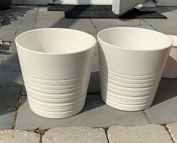 Vita krukor från IKEA