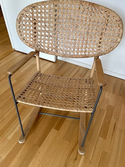 IKEA Grönadal gungstol i rotting och ask / skandinavisk design