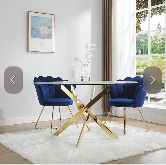Matbord av härdad glas