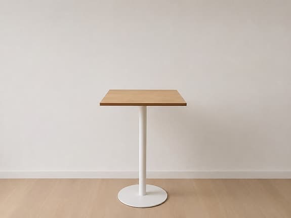 Barbord från Bolia – ek & vit metall