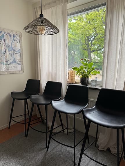 Dan Form Hype Barstolar svarta 4 st (sitthöjd: 65 cm)