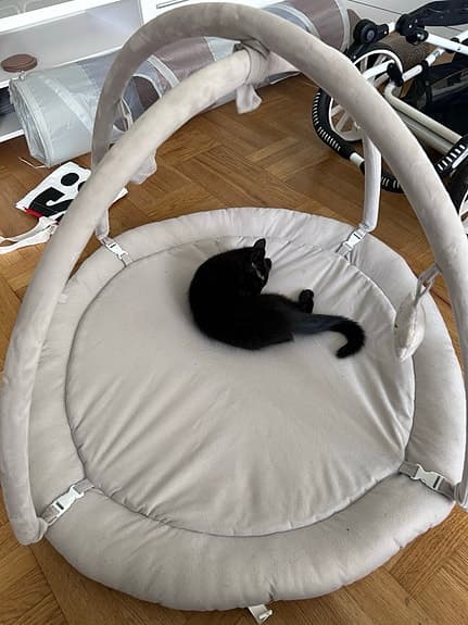 Babygym mjukt grå