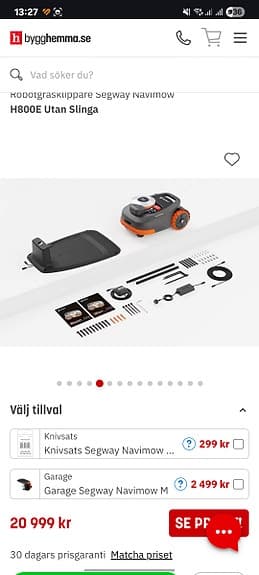 Segway Navimow H800E – Spara ~43% på en nästan helt ny klippare!