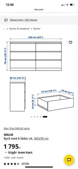 MALM Byrå från IKEA
