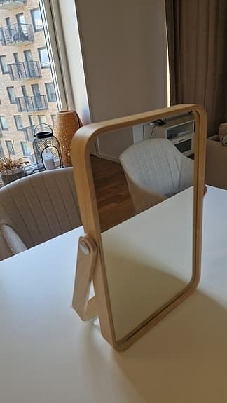 IKEA spegel med träram bord-/väggspegel