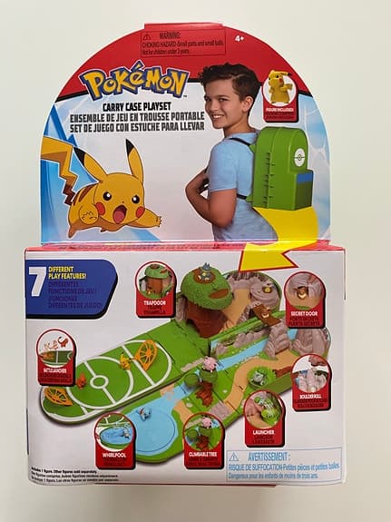 Pokémon Carry Case Playset ryggsäck lekset + extra figurer