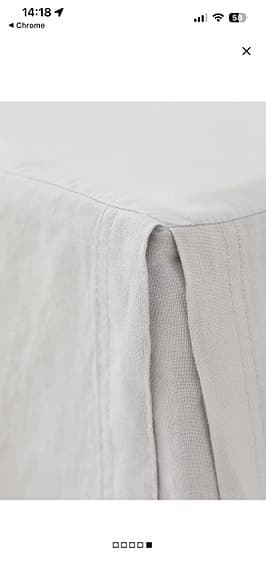 H&M Home sängkappa linne, ljusgrå 160 cm