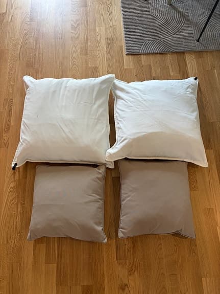 Granit kuddfodral med innerkuddar