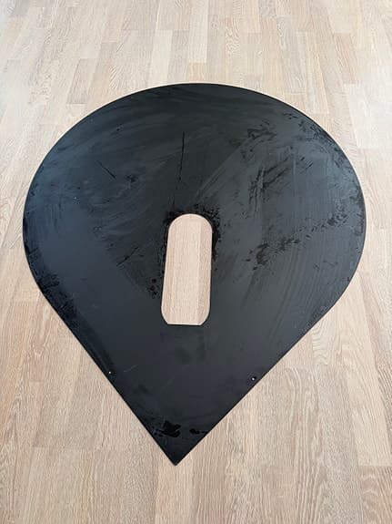 kamin/eldstad Svart golvplåt emalj
