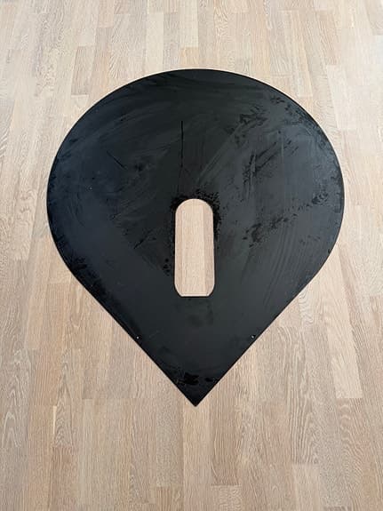 kamin/eldstad Svart golvplåt emalj