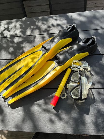 Cressi fenor med cyklop och snorkel gul