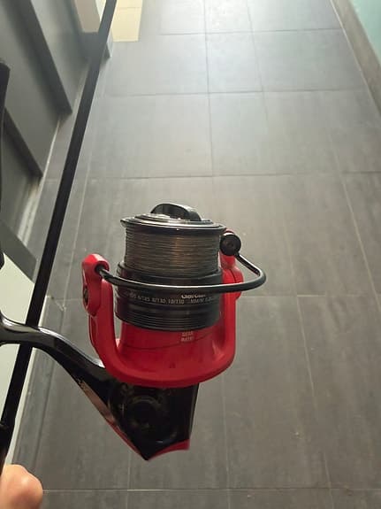Haspelspö med rulle svart/röd Abu garcia