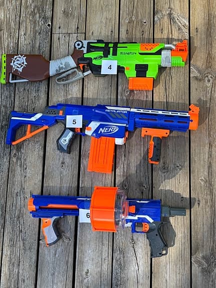 Nerf leksakspistoler olika sorter