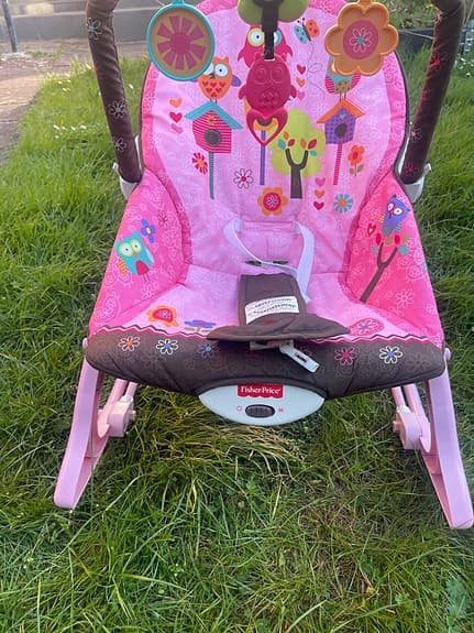 Fisher-Price babysitter rosa med leksaksbåge