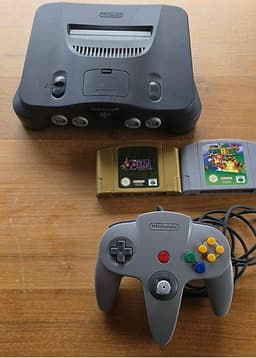Nintendo 64 spelkonsol med handkontroll