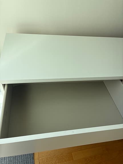 MALM Byrå med 6 lådor, vit