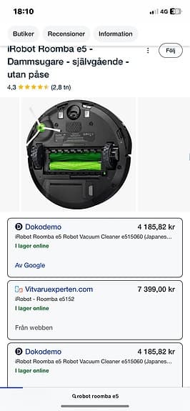 Helt ny robotdammsugare i kartong