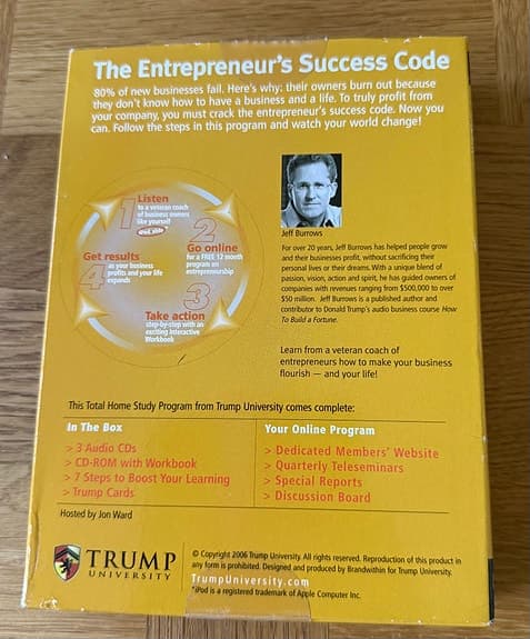 The Entrepreneur’s Success Code – Trump University - Donald Trump - utbildning