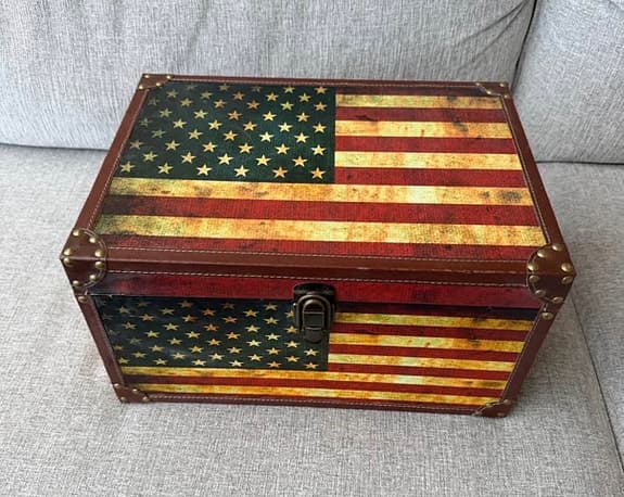Förvaringslåda med USA-flagga