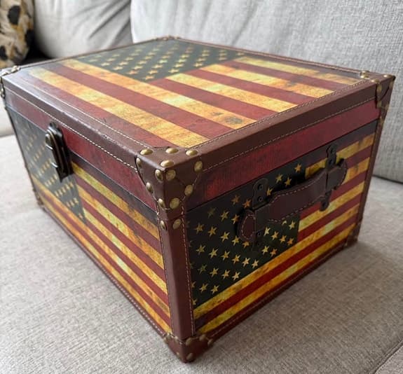 Förvaringslåda med USA-flagga