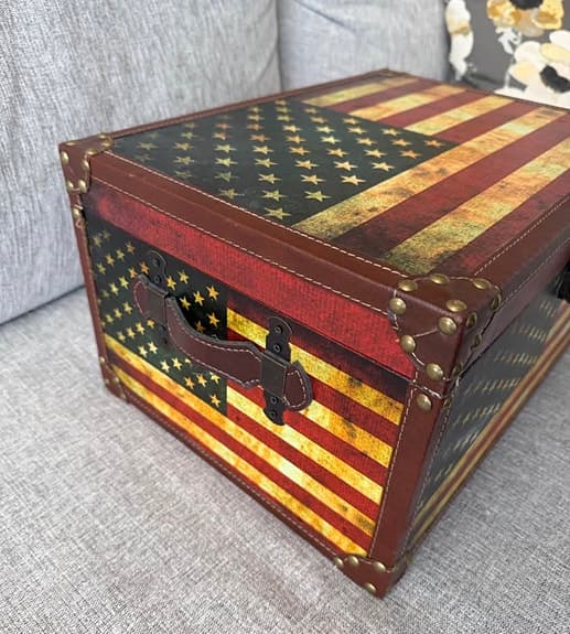 Förvaringslåda med USA-flagga