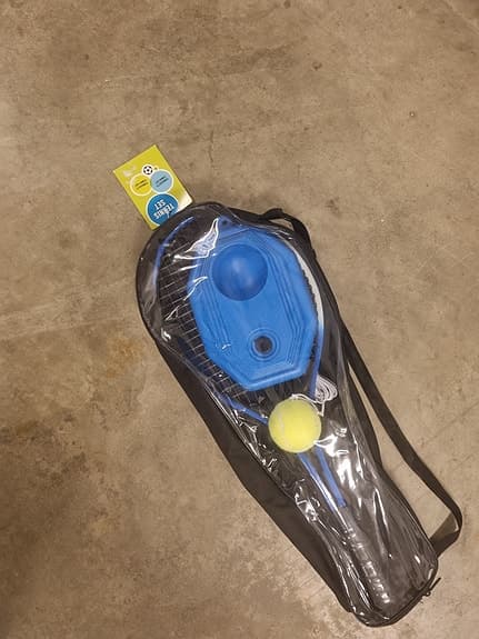 Tennistränare med boll och racket(Oanvänd)