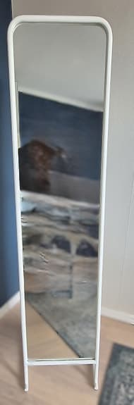 IKEA KNAPPER Golvspegel, vit (48x160 cm)