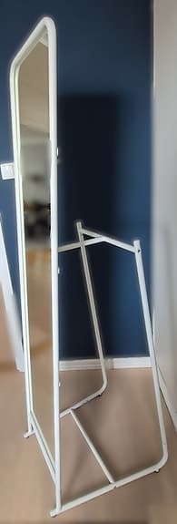 IKEA KNAPPER Golvspegel, vit (48x160 cm)