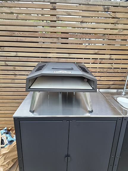 Kingstone 16' pizzaugn i metall/gasol