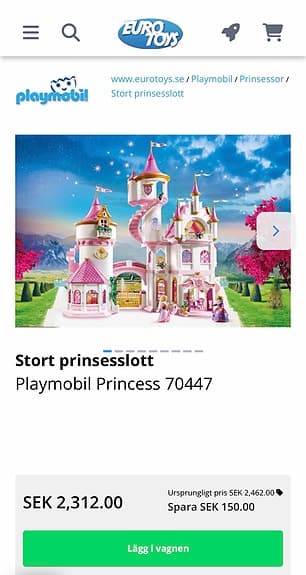 Playmobil Princess 70447 stort prinsesslott
