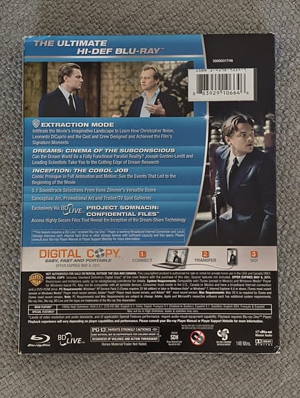Inception Combo Pack (blu-ray film)